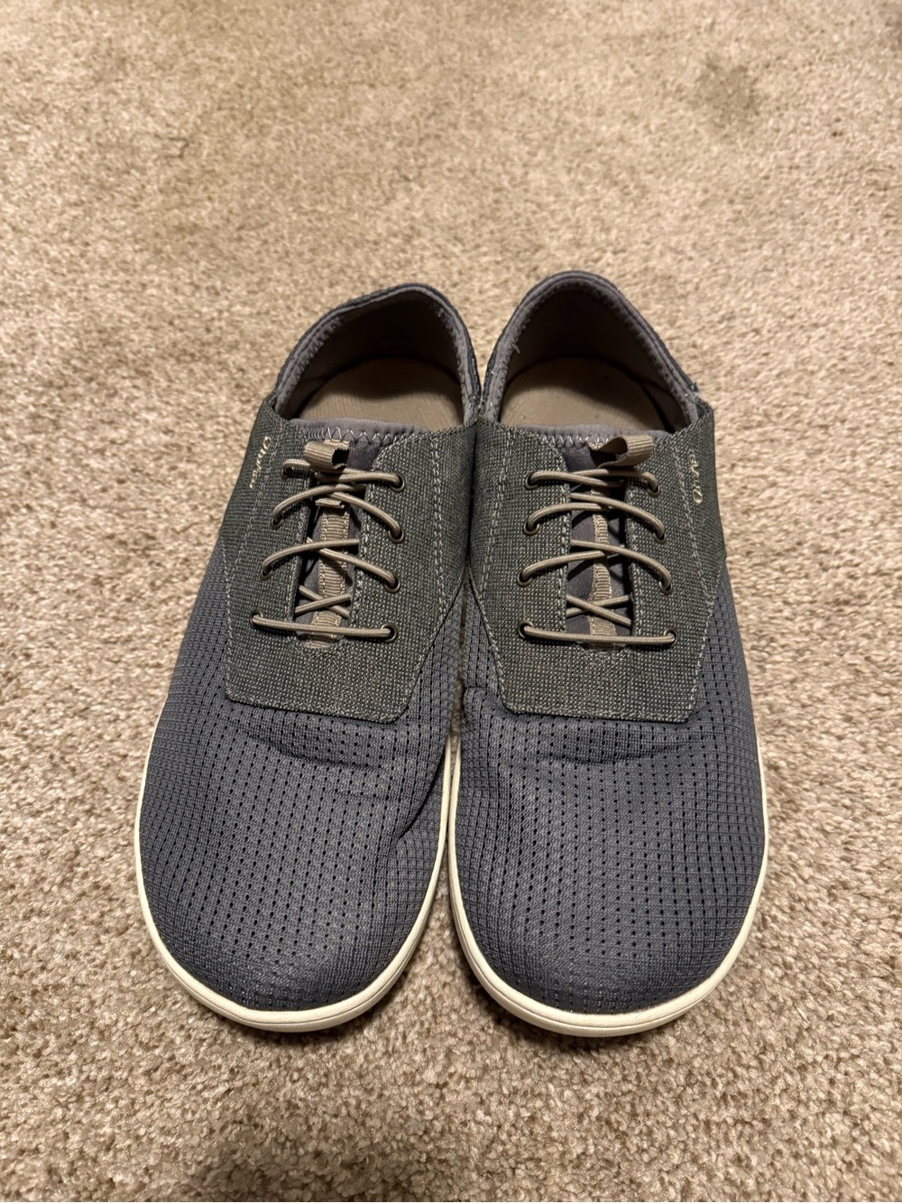 OluKai Men's Knit Lace-Up Sneakers in Charcoal